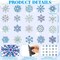 20 Pcs Winter Christmas Snowflake Diamond Painting Magnets Winter Fridge Magnet Diamond Art Kits Christmas Diamond 5D DIY Diamond Art Magnets Decals Craft for Xmas Ornaments Family Decor